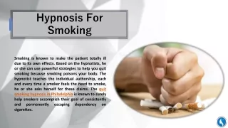 Use Hypnosis for Smoking in Philadelphia By Dr. Tsan