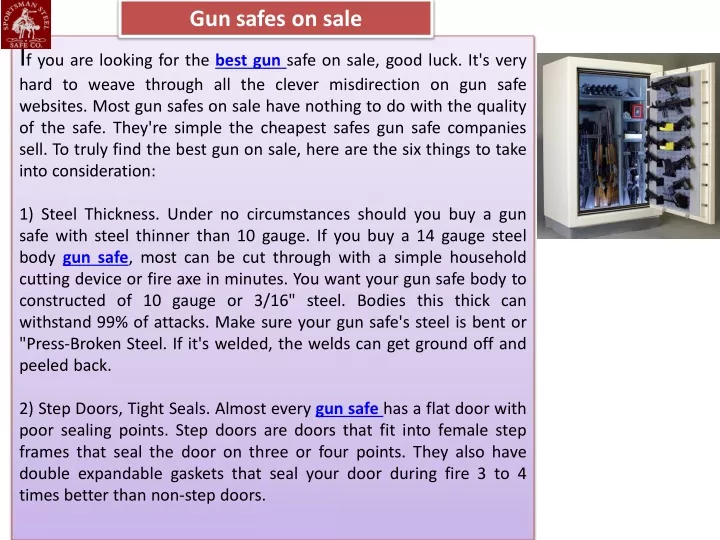 gun safes on sale