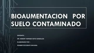 bioaumentacion por suelo contaminado