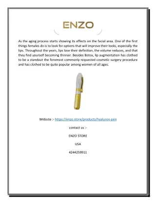 Hyaluron Pen | Enzo.store