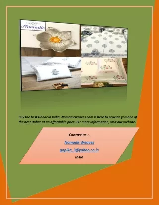 Buy Dohar Online In India | Nomadicweaves.com