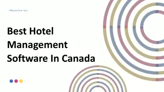 Nanovise hotel management software | Best Hotel Management Software In Canada