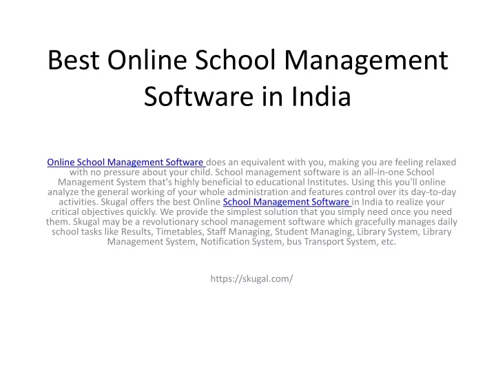 best online school management software in india