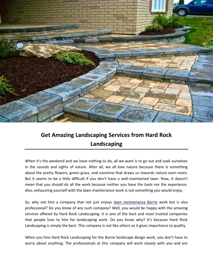 get amazing landscaping services from hard rock
