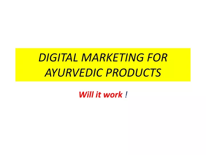 digital marketing for ayurvedic products