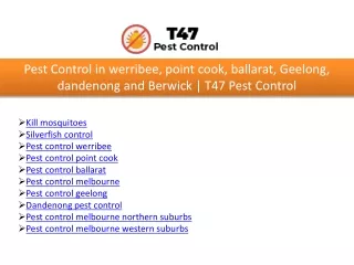 pest control in werribee point cook ballarat
