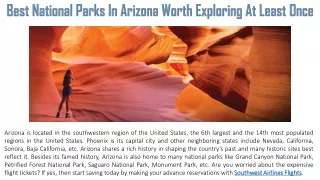 best national parks in arizona worth exploring
