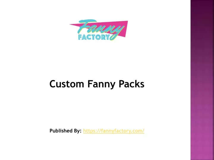custom fanny packs published by https
