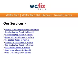 wefix tech wefix tech ltd repairs nairobi kenya