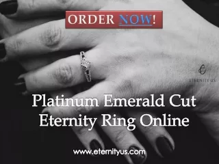 Buy Platinum Emerald Cut Eternity Ring Online - www.eternityus.com