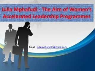 Julia Mphafudi roles as HR Executive