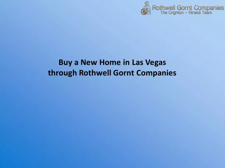 buy a new home in las vegas through rothwell