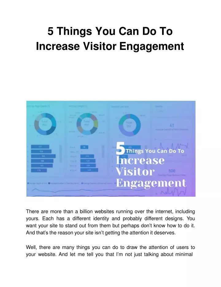 5 things you can do to increase visitor engagement
