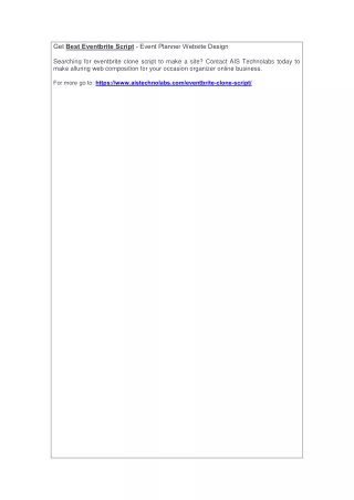 get best eventbrite script event planner website