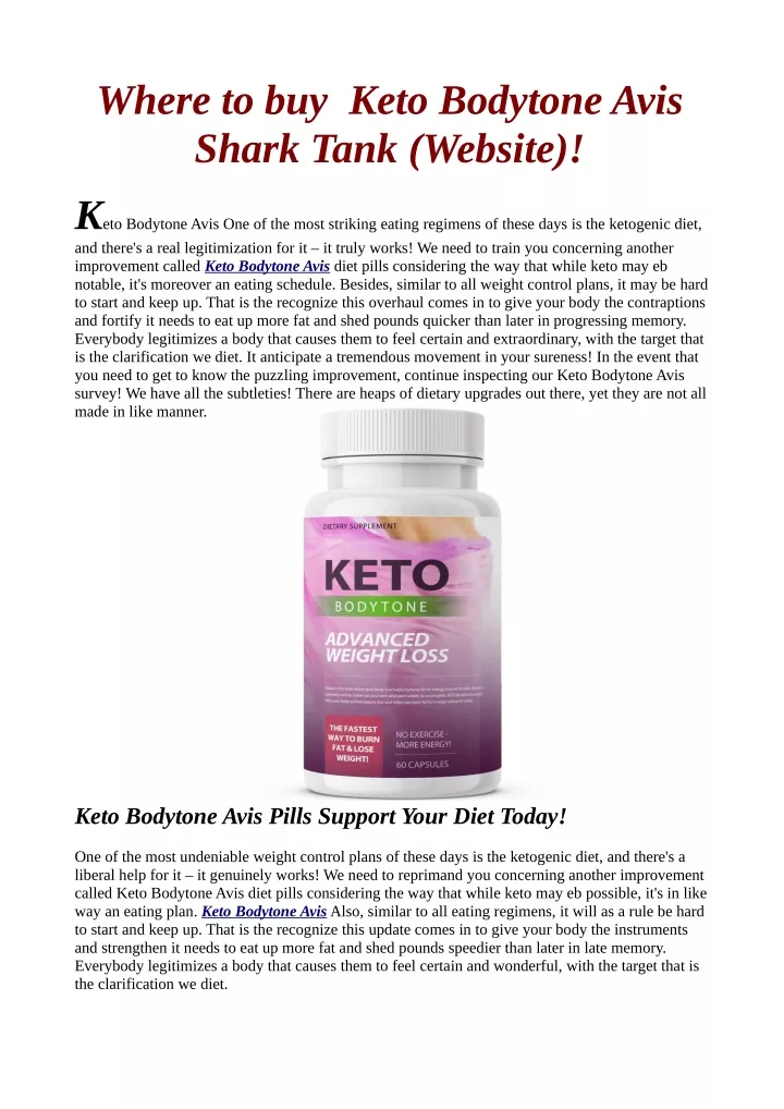 where to buy keto bodytone avis shark tank