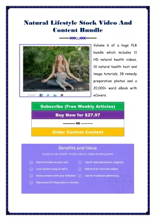 Natural Lifestyle Stock Video And Content Bundle