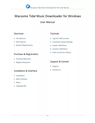 How to Use Macsome Tidal Music Downloader for Windows