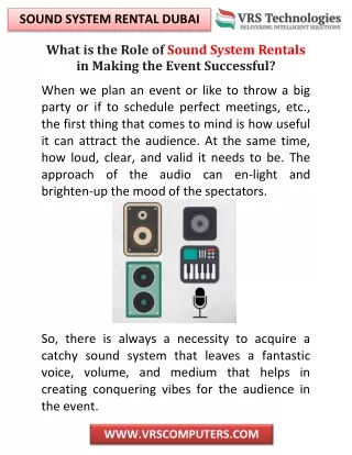 sound system rental dubai