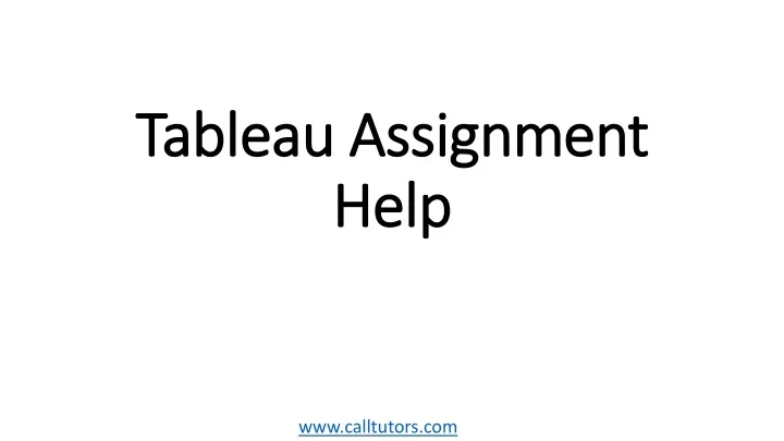 tableau assignment help