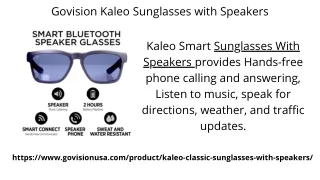 Govision Kaleo Sunglasses with Speakers