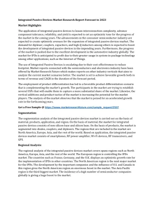 integrated passive devices market research report