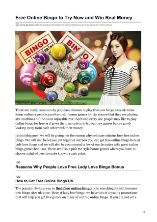 free online bingo to try now and win real money