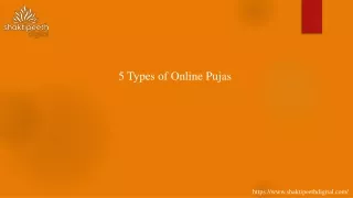 5 types of online pujas