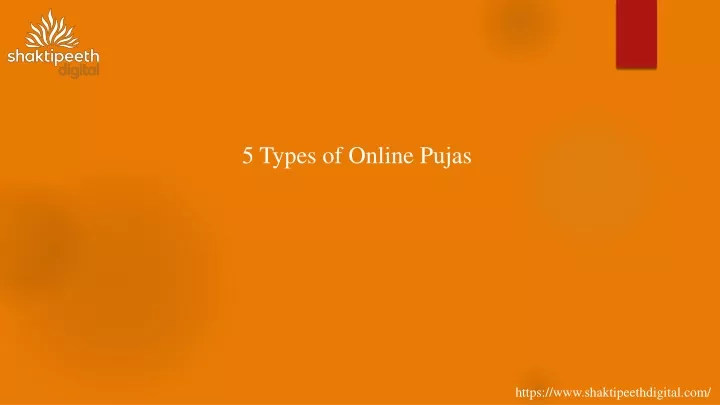 5 types of online pujas
