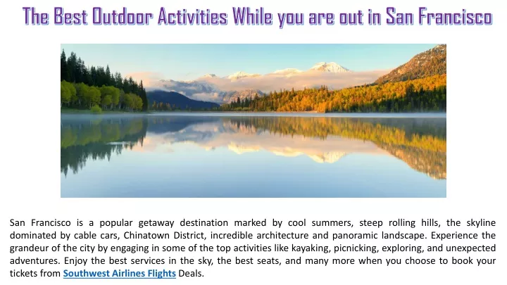 the best outdoor activities while