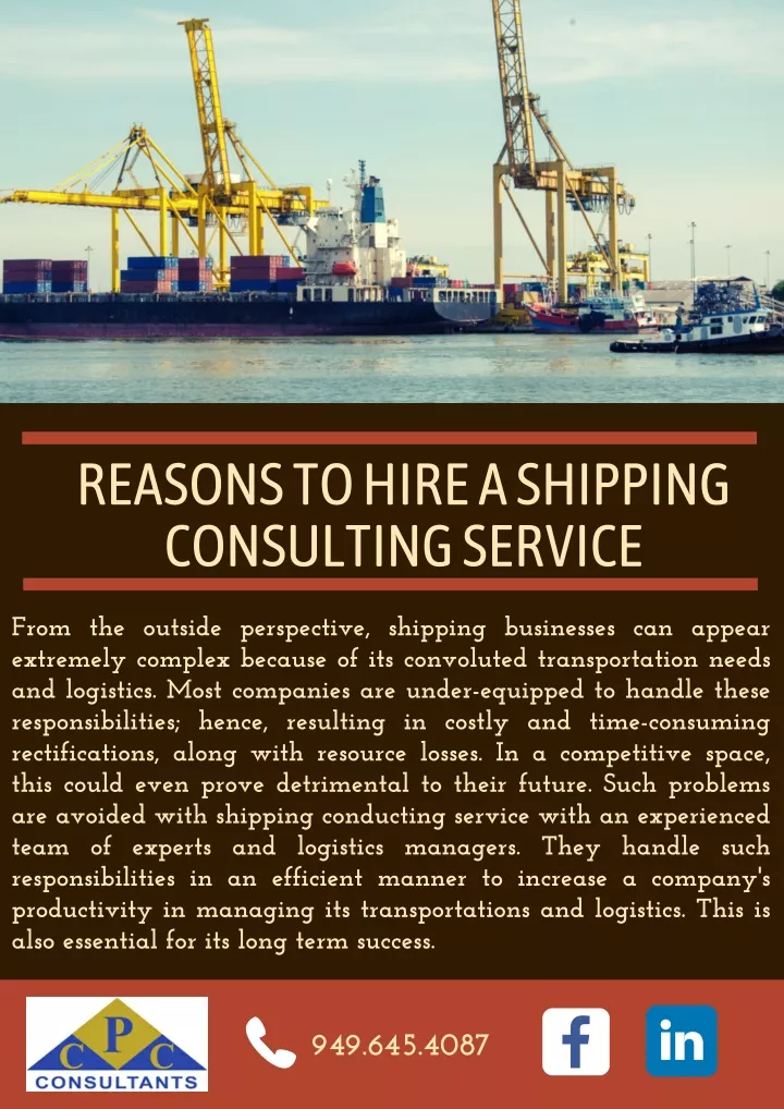 reasons to hire a shipping consulting service