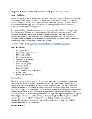 integration platform as a service market research