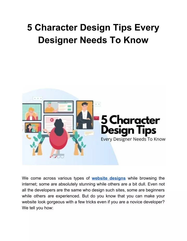 5 character design tips every designer needs