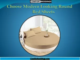 choose modern looking round bed sheets