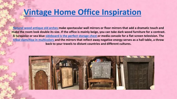 vintage home office inspiration