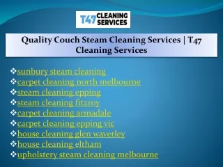 quality couch steam cleaning services