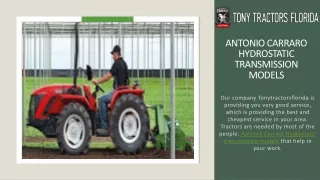 Buy Antonio Carraro tractors for the best service.