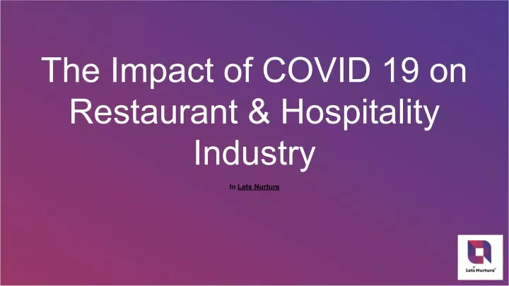 the impact of covid 19 on restaurant hospitality