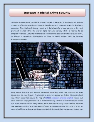 increase in digital crime security