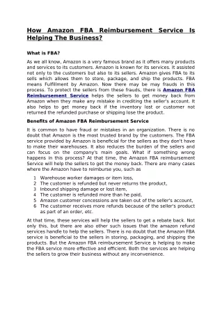 how amazon f helping the business