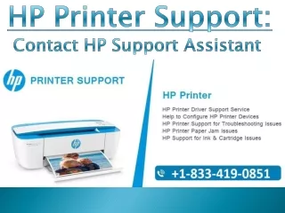 HP Printer Support – Contact HP Support Assistant