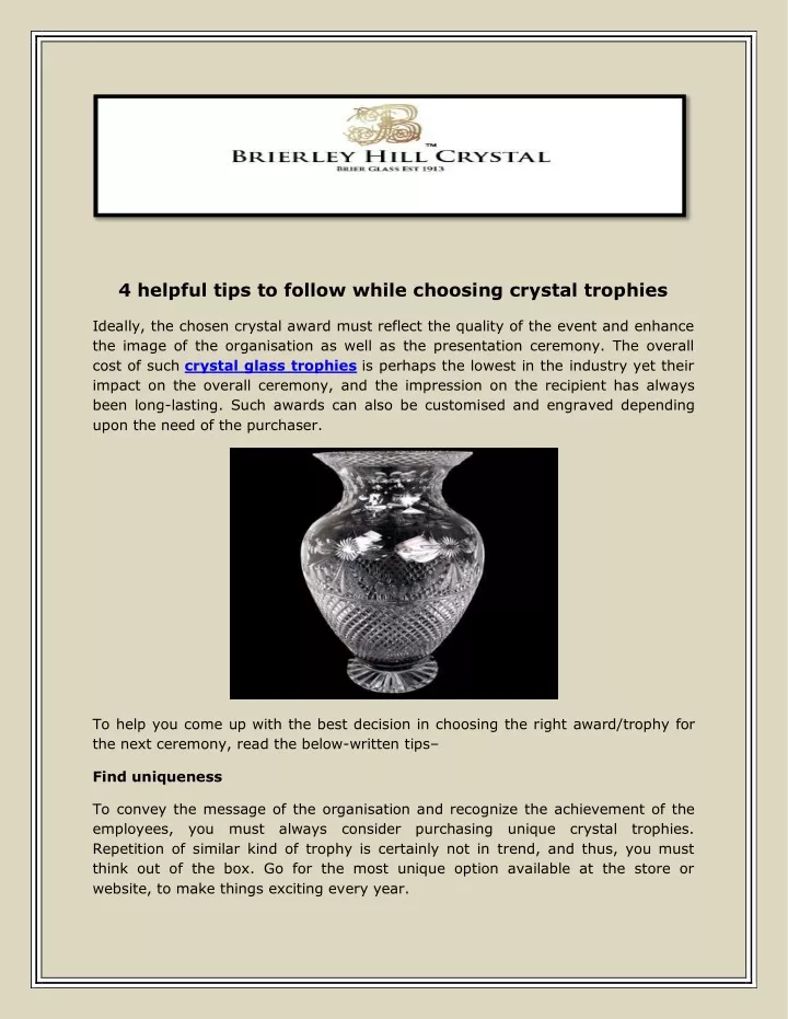 4 helpful tips to follow while choosing crystal