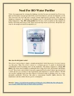 Need For RO Water Purifier - slide 1
