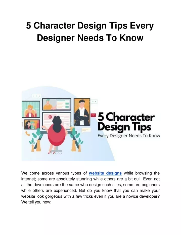 5 character design tips every designer needs to know