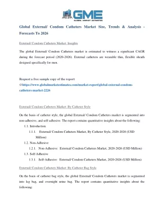 global external condom catheters market size