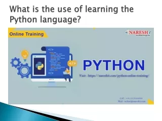 what is the use of learning the python language