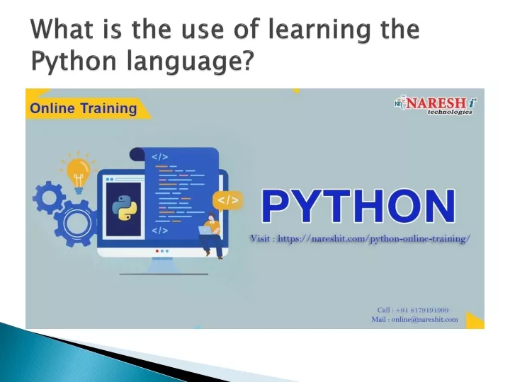 what is the use of learning the python language