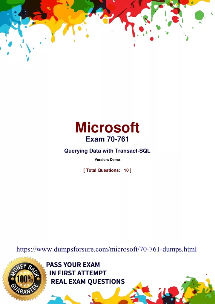 microsoft exam 70 761