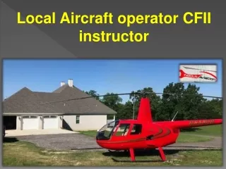 Local Aircraft operator CFII instructor
