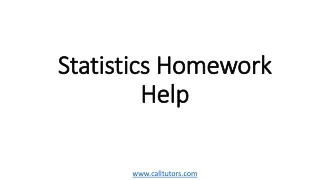 statistics homework help