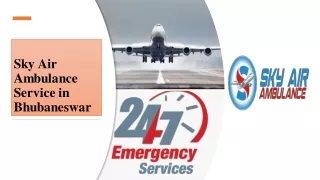 sky air ambulance service in bhubaneswar